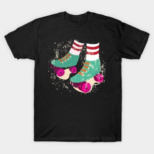 Rollerskates Rollerblades Funky Retro T-Shirt